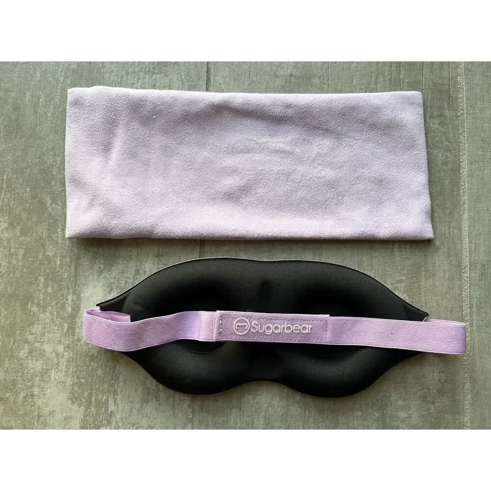 Sugarbear Luxury Sleep Mask 3D Contoured Cup Sleeping Blindfold Comfort w/ Pouch